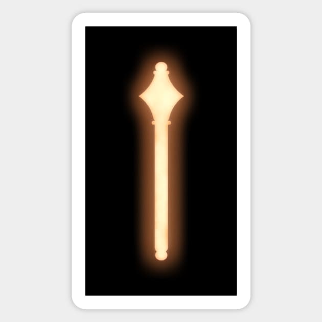 Spiritual Weapon (Orange Mace) Sticker by The d20 Syndicate